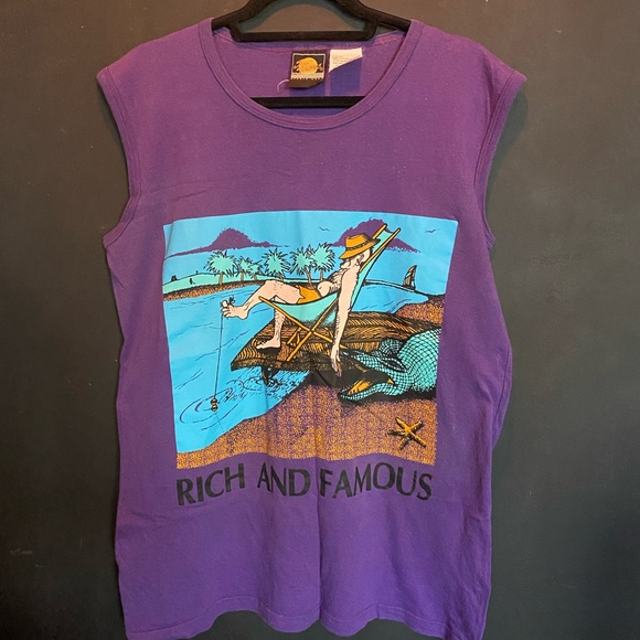 90’s SunSations Surfing Tank Top - Rich and Famous - Picture 1 of 5